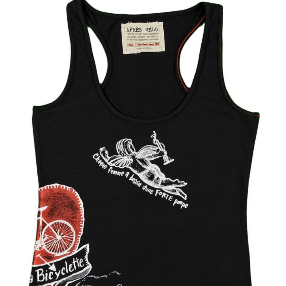 Apres Velo Tank -Cycling theme